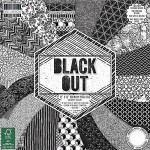 Набор двустороннего бумаги для скрапбукинга Black Out, 30x30см, 48арк., First Edition