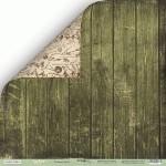 Двосторонній папір для скрапбукінгу 30*30см 'Зелені дошки ' (Cozy Forest) 190 г/м2. SM3700003