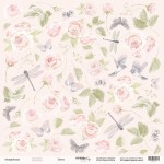 Односторонній папір для скрапбукінгу 30*30см 'Квіти' ( Charming ) 190 г/м2. SM4400021