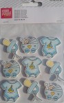 Набор декоративных элементов из стикером Детский 2, голубой, 9шт., Knorr Prandell 21-6930206