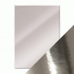 Лист зеркального картона Chrome Silver-High Gloss, 1л, А4, 250 гр, Tonic Studios 9437E