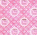 Бумага для обертки подарков Baby-коляска на розовом фоне 50х75см. 17 BZZ-1021 (5-34543) 5-34543