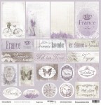 Односторонняя бумага для скрапбукинга 30 * 30 см 'Карточки' (French Provence) 190 г / м. SM1600010 SM1600010