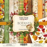 Набір двостороннього паперу для скрапбукінгу 20*20см 'Botany autumn', 200г/м2, 10 арк., 02035 02035