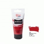 Краска акриловая Acrylic, Красный темный 406, 75мл, Rosa Studio 406
