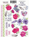 Набор наклеек (стикеры) 'Mind Flowers ', 21 * 16см, FDSTK-058 FDSTK-058