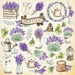Лист с картинками для вырезания. Набор 'Lavender Provence ' 02064