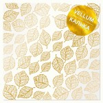 Лист кальки (Велум) с фольгированием 'Golden Leaves ', 30 * 30см, 90г / м2. FDFMA-2-008 2-008
