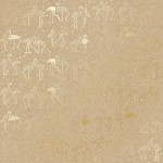 Лист одностороннього паперу з фольгуванням 'Golden Flamingo Kraft', 30*30см, 200г/м2, 12-002 12-002