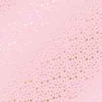 Лист одностороннього паперу з фольгуванням 'Golden stars pink', 30*30см, 200г/м2, 09-002 09-002