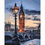 Набір акриловий живопис за номерами 'Лондон у сутінках' 40*50см KHO3555