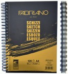 Альбом для ескізів на спіралі, Schizzi Sketch A4 (21*29,7см), 90г/м2, 120 листів, Fabriano 16F5211