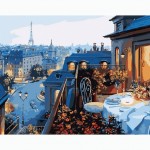 Набір акриловий живопис за номерами 'Вид на Париж' 40*50см КНО1107
