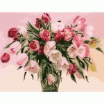 Набор акриловый живопись по номерам 'Тюльпаны в вазе '40 * 50см КНО1072
