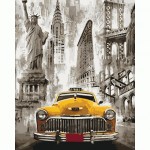 Набір акриловий живопис за номерами 'Таксі Нью-Йорку' 40*50см КНО3506