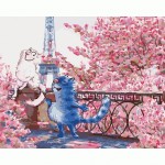Набір акриловий живопис за номерами 'Побачення в Парижі' 40*50см КНО4047