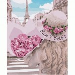 Набір акриловий живопис за номерами 'Закохана в Париж' 40*50см КНО4551