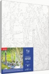 Набір-стандарт, картина за номерами, акриловий живопис, 'Берези', 35*45см, ROSA START