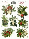 Набір наклейок (стікери) 'Winter Botanical diary', 7шт., 21*16см, FDSTK-234 FDSTK-234