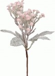 Гілка декоративна рожева, засніжена, з дрібними ягодами, 23см., 973982 973982