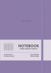 Зошит А5/96арк, у клітинку, поліуретан, кремовий блок на гумці, 80гр/м2, А5-7116K Violet А5-7116K