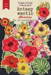 Набір паперових висічок для скрапбукінгу 'Botany exotic flowers' 54шт. FDSDC-04108 FDSDC-04108