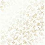 Лист одностороннього паперу з фольгуванням 'Golden Branches White', 30*30см, 200г/м2, FDFMP-22-001 FDFMP-22-001