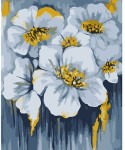 Набір акриловий живопис за номерами 'Блакитні квіти у золоті' 40*50см, Santi 954523 954523