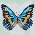 Набор акриловой живописи по номерам 'Голубая бабочка' 25*25см, KHO4207 KHO4207