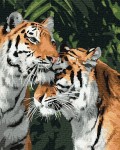 Набор акриловой живописи по номерам 'Тигровая любовь' 40*50см, KHO4301 22 KHO4301