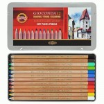 Набір пастельних олівців GIOCONDA, 12 кольорів, металева упаковка, 8827 KOH-I-NOOR 8827