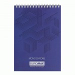 Блокнот на пружині зверху, А5 48 арк., 'Monochrome' кл., JOBMAX, карт. обк., синій, BM.2474-02 BM.2474-02