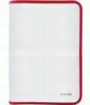 Папка пластикова на блискавці прозора, А4, червона, E31644-03 E31644-03