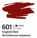 Фарба акрилова Англійська червона 601, 60мл, ROSA Gallery 