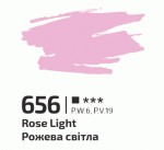 Фарба акрилова Рожева світла 656, 60мл, ROSA Gallery 