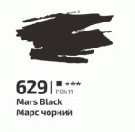 Фарба акрилова Марс чорний 629, 60мл, ROSA Gallery