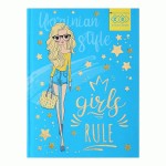 Блокнот PATRIOT 'FASHION', А-5, 64 аркуші, тв. об., мат. лам.+лак, блакитний, KIDS Line, ZB.12751-14 ZB.12751-14