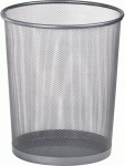 Кошик для паперів, 19 л., круглий, металевий, срібний, BM.6270-24 BM.6270-24