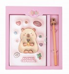 Блокнот із замком та ручкою CAPYBARA, 203х225 мм, 50 арк., клітинка, асорті, KIDS Line, ZB.700012 ZB.700012