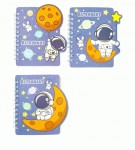 Блокнот на пружині 130 x100mm., 60 аркушів, Космос, 95400WB 95400WB