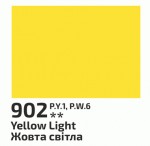 Фарба гуашева художня Жовта світла, 902, 200мл, Rosa Studio