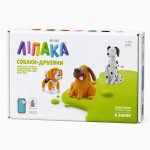 Набір пластиліну ЛІПАКА – СОБАКИ-ДРУЗЯКИ: ДАЛМАТИНЕЦЬ ТУРБО, ЛАБРАДОР НЯМ-НЯМ, БІГЛЬ ВОКІ, 60058-UA 60058-UA