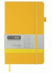 Блокнот діловий, ETALON 125*195, 96арк., клітинка, обкл. штучна шкіра, жовтий, BM.291160-08 BM.291160-08