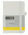 Блокнот діловий, ETALON 95*140, 96 арк., клітинка, обкл. штучна шкіра, білий, BM.296160-12 BM.296160-12