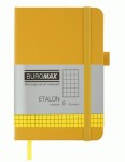 Блокнот діловий, ETALON 95*140, 96 арк., клітинка, обкл. штучна шкіра, жовтий, BM.296160-08 BM.296160-08