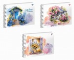Альбом для малювання YES А4 20л/100 спіраль 'Aquarelle' глітер, 130565 130565