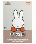 Картон кольоровий двосторонній Yes 'Miffy', 10 аркушів, А4, папка, 955492 955492