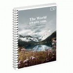 Зошит для записів Yes А4/80 аркушів, клітинка, од. спіраль 'Around the earth', 152449 152449