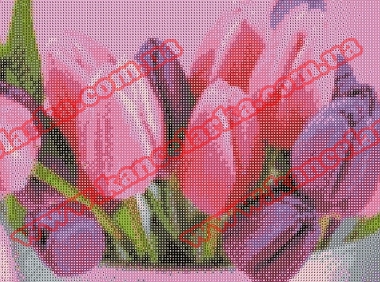 Алмазна мозаїка 'Ніжні тюльпани', 30*40см, 954077, Santi 954077?>