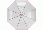 Парасоля дитяча тростина напівавтомат Economix LITTLE GIRL, прозоро/рожева E98430 E98430